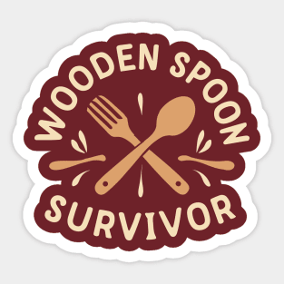 Wooden Spoon Survivor Sticker